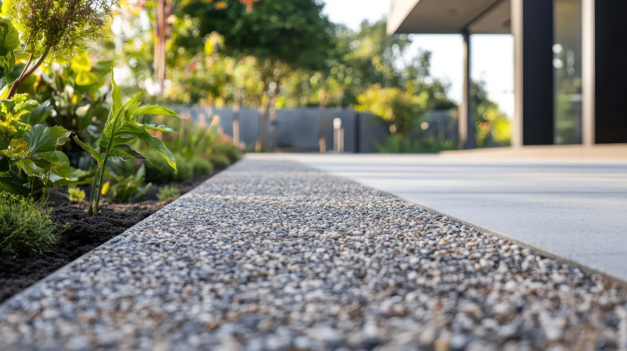 Gravillon en terrasse